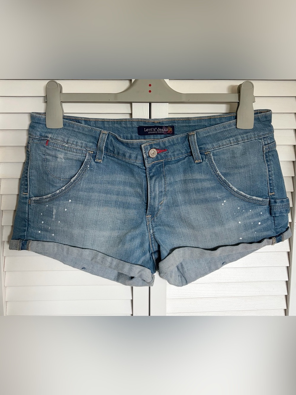 2000s Levi's Faded Light Blue Denim Short Shorts